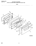DOOR Diagram and Parts List for FGF379WESN  Frigidaire Range