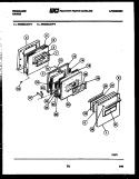 DOOR PARTS Diagram and Parts List for REG36CAL3  Frigidaire Range