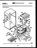 SHELVES AND SUPPORTS Diagram and Parts List for FPCE21TFW1  Frigidaire Refrigerator