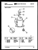 COMPRESSOR PARTS Diagram and Parts List for GAL108P1A1  Gibson Air Conditioner