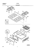 TOP / DRAWER Diagram and Parts List for FGF326AUD  Frigidaire Range