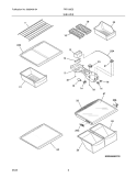 SHLEVES Diagram and Parts List for FRT1S6ESB5  Frigidaire Refrigerator