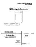 COVER Diagram and Parts List for FGR211AS1  Frigidaire Dryer
