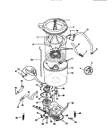 MOTOR / TUB Diagram and Parts List for WWX233RBS2  Frigidaire Washer