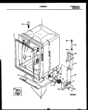 TUB AND FRAME PARTS Diagram and Parts List for FDB663RBB0  Frigidaire Dishwasher