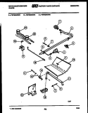 BURNER, MANIFOLD AND GAS CONTROL Diagram and Parts List for PGF300HXW3  Frigidaire Range