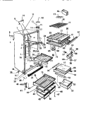 SHELVING Diagram and Parts List for RT211ZCW0  Frigidaire Refrigerator