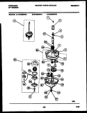 TRANSMISSION PARTS Diagram and Parts List for WA5800RW1  Frigidaire Washer