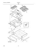 TOP Diagram and Parts List for FGS365ECJ  Frigidaire Range
