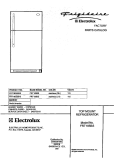 COVER Diagram and Parts List for FRT185BSB0  Frigidaire Refrigerator