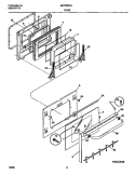 DOOR Diagram and Parts List for MEF368CGS1  Frigidaire Wall Oven