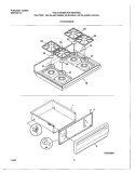 TOP / DRAWER Diagram and Parts List for TGF351SHWC  Tappan Range