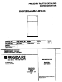 COVER Diagram and Parts List for MRT18BSCW6  Frigidaire Refrigerator