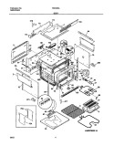 BODY Diagram and Parts List for FED355ASE  Frigidaire Range