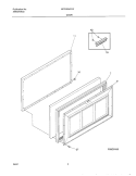 DOOR Diagram and Parts List for MFC09M3FW2  Frigidaire Freezer