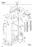 CABINET Diagram and Parts List for FRT21ILRGW4  Frigidaire Refrigerator