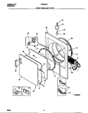 FRONT PANEL / LINT FILTER Diagram and Parts List for F32C546CS1  Frigidaire Dryer