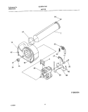 MOTOR, BLOWER Diagram and Parts List for GLGR341AS0  Frigidaire Dryer