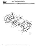 DOOR Diagram and Parts List for MEF322WESB  Frigidaire Range