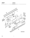 BACKGUARD Diagram and Parts List for PLES389CCB  Frigidaire Range