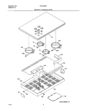 MAINTOP / SURFACE UNITS Diagram and Parts List for FEC32S6ASA  Frigidaire Cooktop