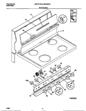 BACKGUARD Diagram and Parts List for MEF303PCWC  Frigidaire Range