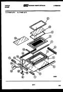 TOP DOOR PARTS Diagram and Parts List for 77-4987-00-05  Tappan Microwave Oven Combo