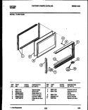 UPPER OVEN DOOR PARTS Diagram and Parts List for 72-3651-23-01  Tappan Range