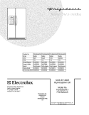 COVER Diagram and Parts List for FGHS2634KQ0  Frigidaire Refrigerator