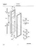 FREEZER DOOR Diagram and Parts List for FRS26KR4AQ5  Frigidaire Refrigerator