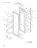 REFRIGERATOR DOOR Diagram and Parts List for FRS26LR5CB0  Frigidaire Refrigerator