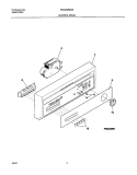 CONTROL PANEL Diagram and Parts List for FDS252RBS0  Frigidaire Dishwasher