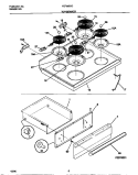 TOP / DRAWER Diagram and Parts List for FEF385CCTE  Frigidaire Range