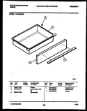 DRAWER PARTS Diagram and Parts List for KF420GDD8  Frigidaire Range