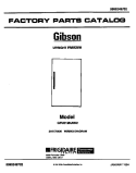 COVER Diagram and Parts List for GFU21M4AW3  Gibson Freezer