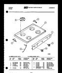COOKTOP PARTS Diagram and Parts List for 30-2237-23-03  Tappan Range