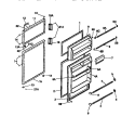 DOOR Diagram and Parts List for PRT154MCD5  Frigidaire Refrigerator