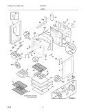 BODY Diagram and Parts List for GLEF384GSA  Frigidaire Range