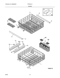 RACKS Diagram and Parts List for FDB4050LHC1  Frigidaire Dishwasher