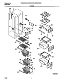 SHELVES Diagram and Parts List for FRS22ZGGD2  Frigidaire Refrigerator