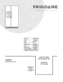 COVER Diagram and Parts List for FPHC2398LF2  Frigidaire Refrigerator