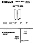 COVER Diagram and Parts List for MFU20F3BW3  Frigidaire Freezer
