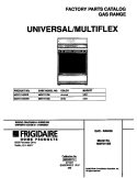 COVER Diagram and Parts List for MGF311SBDE  Frigidaire Range