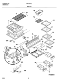 SHELVES Diagram and Parts List for FRT22RGJB2  Frigidaire Refrigerator