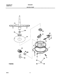 MOTOR & PUMP Diagram and Parts List for FDB125RHD3  Frigidaire Dishwasher
