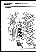 SHELVES AND SUPPORTS Diagram and Parts List for RS229MCD1  Frigidaire Refrigerator