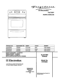 COVER Diagram and Parts List for FEF366CSB  Frigidaire Range