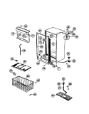 CABINET Diagram and Parts List for TFU20F7BW1  Tappan Freezer