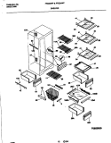 SHELVES Diagram and Parts List for FRS22WPCW1  Frigidaire Refrigerator
