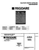 COVER Diagram and Parts List for FDB679GFW3  Frigidaire Dishwasher
